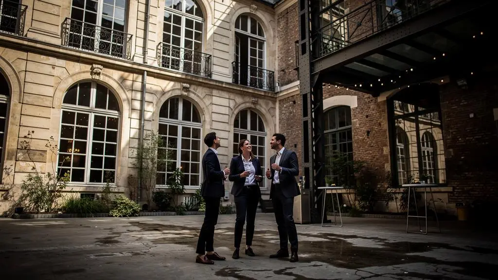 Entreprise explorant un lieu insolite et historique pour renforcer l'esprit d'équipe à Paris.